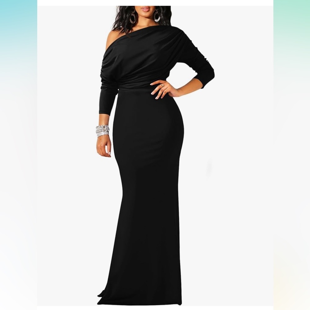 Elegant Black Off-Shoulder Dress